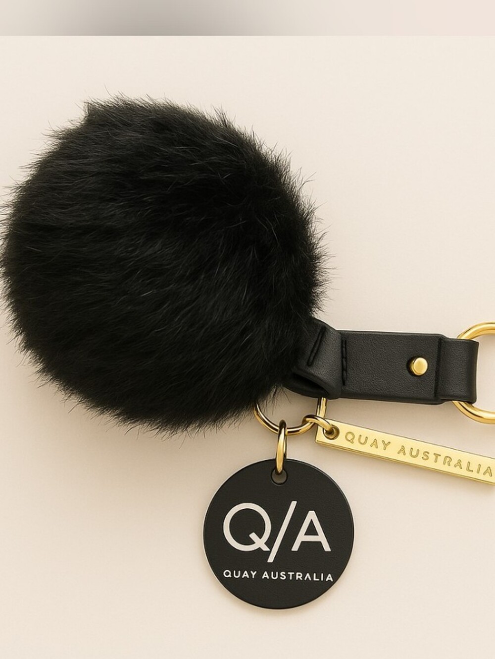 Faux Fur Pom Pom Keychain